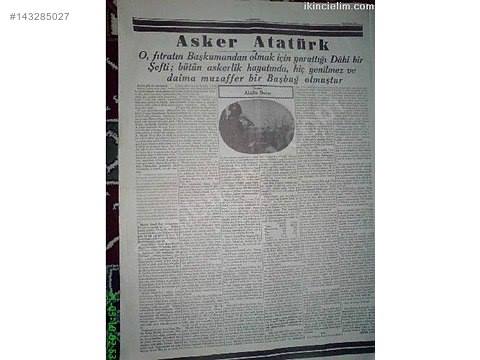 10 kasım 1938 cumhuriyet gazetesi