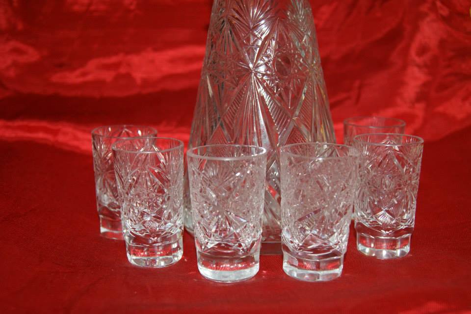 Rus malı orijinal Kristal karaf takımı