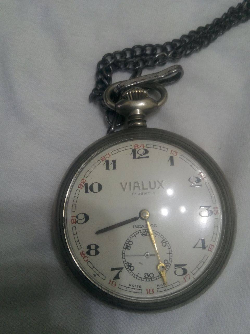 VIALUX 17 JEWELS INCABLOC ANTİKA SAAT