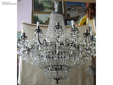 AVİZE-115 cm çapında Çekoslav yapımı Avize