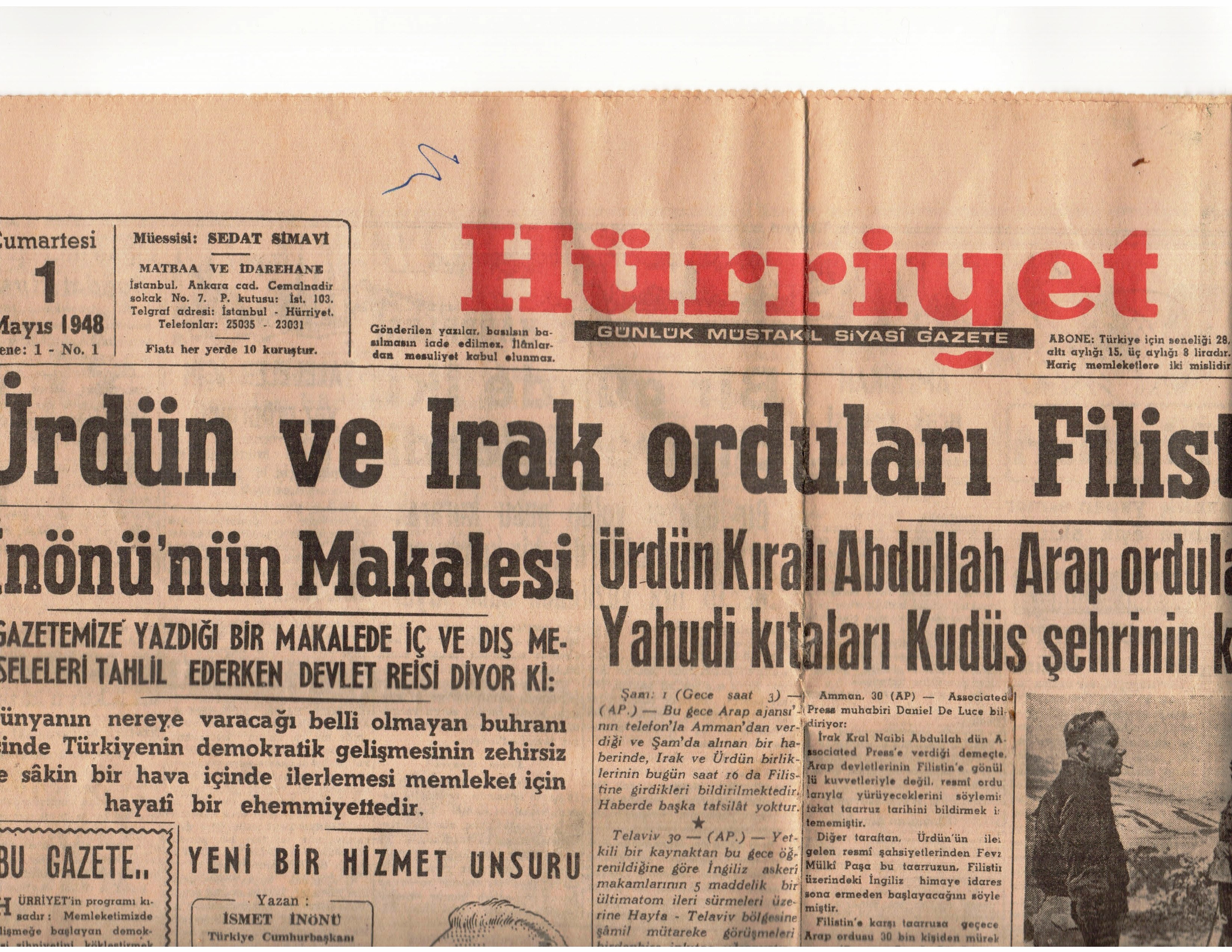 hürriyet gazetesi 1.sayı