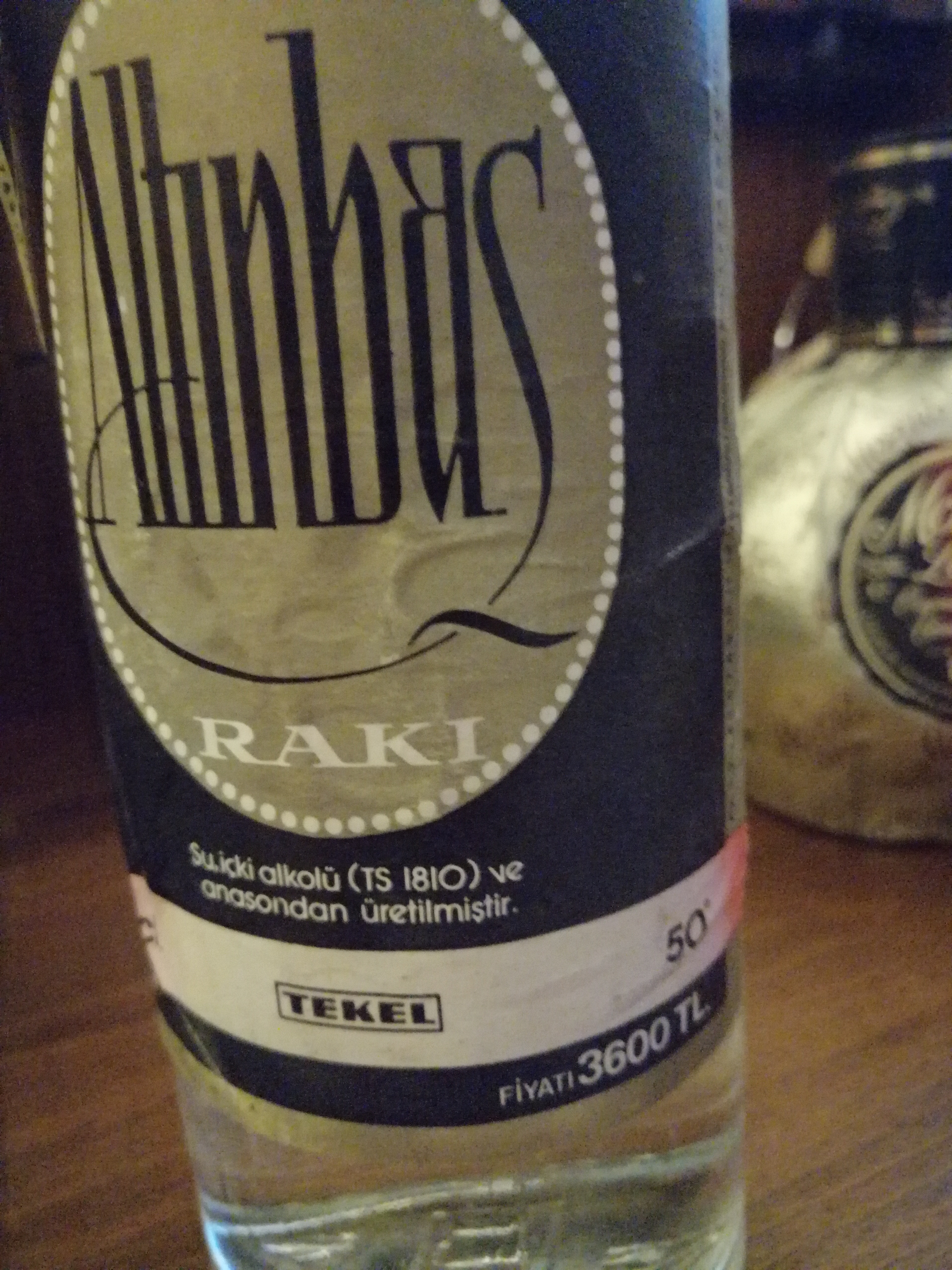 Altınbaş 70 lik Rakı 1986 üretimi