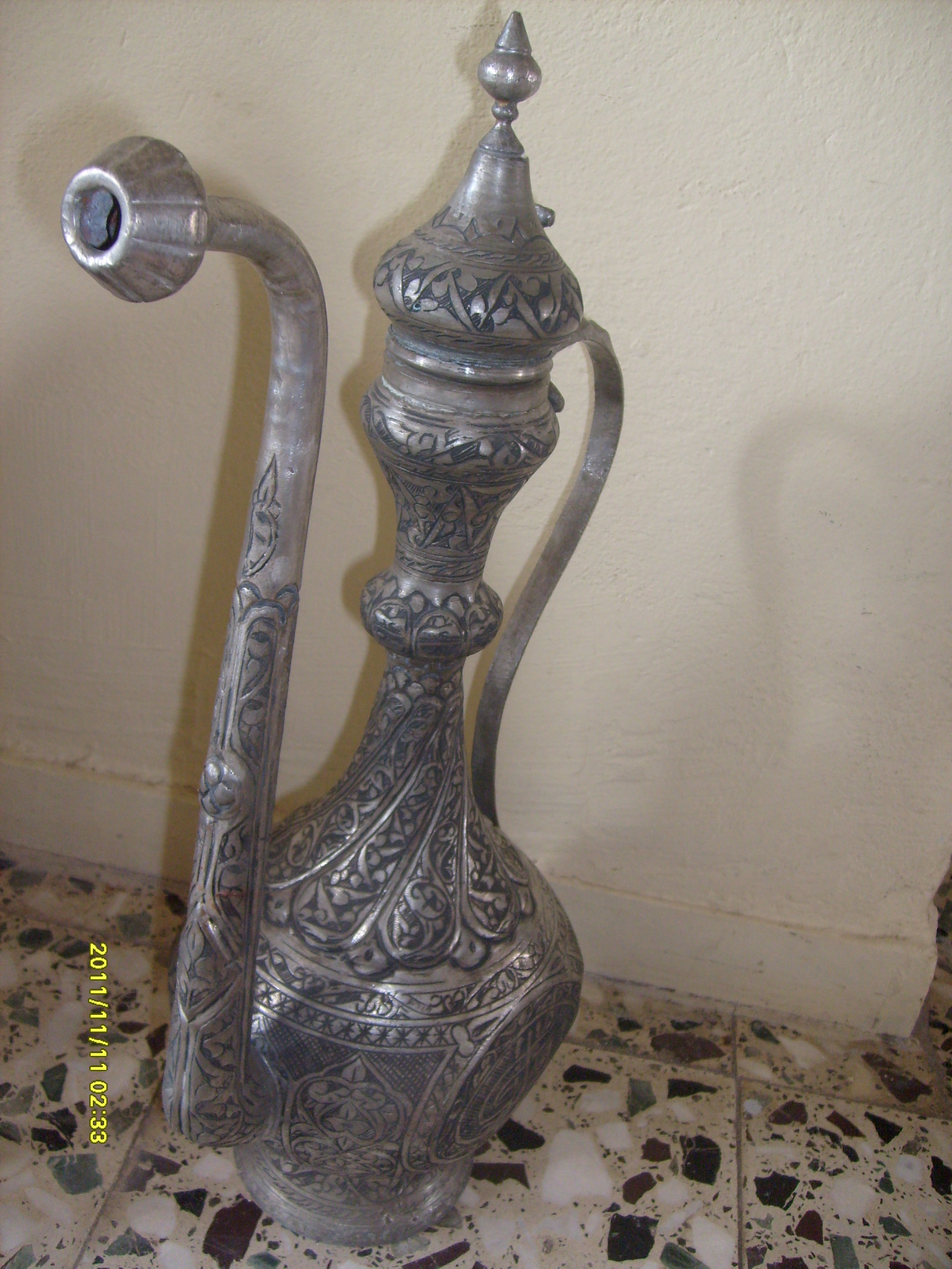 iran işlemeli gümüş iblik